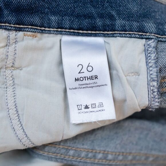 Mother Denim Hustler Ankle Fray Flare Jeans in Smoke Em' Size 26 - Picture 6 of 10